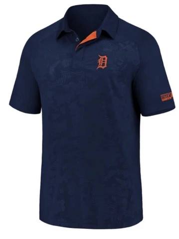 Detroit Tigers Fanatics Navy Blue Iconic Defender Polo Golf Shirt Cover