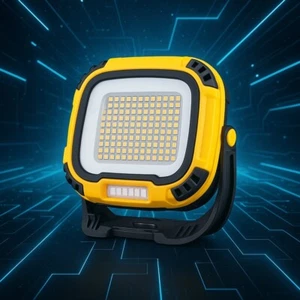 Proiettore da lavoro ricaricabile 19600mAh LED portatile giallo super luminoso di Rigwig - Foto 1 di 19