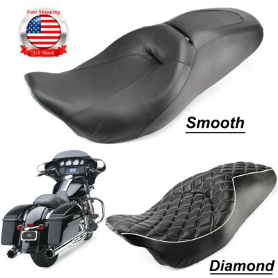 Asiento del Pasajero del Conductor Low-Pro para Harley Street Glide FLHR Road King FLHX Foto 1 de 4
