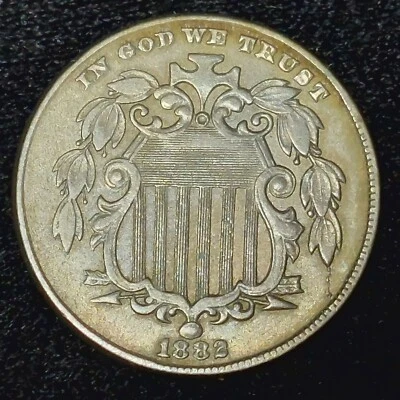 1882 SHIELD NICKEL ~ HIGH GRADE ~ XF+ - Image 1 of 2