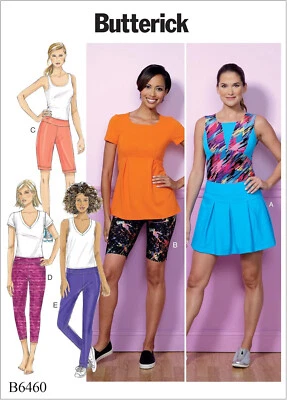 Butterick Sewing Pattern B6460 Misses Skort Shorts Pants Activewear Sizes XS-MED - Image 1 of 4