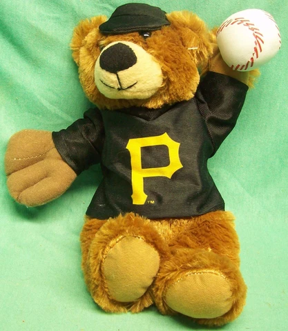 Pittsburgh Pirates brown bear with ball and glove Cover