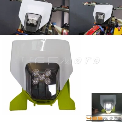 LED Headlight W/ Fairing Cover For Husqvarna FE 250 350S 450 501 TE 150 300 701 - Imagem 1 de 4