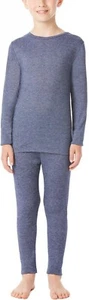 KIDS GIRLS MEDIUM NAVY 32 DEGREES HEAT LONG SLEEVE TEE & LEGGINGS SET BASE LAYER - Picture 1 of 4