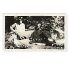 1920s Men Women Lying Down Outside Picnic Vintage Vernacular Snapshot Photo