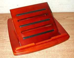 ROLODEX WOOD TONES MAHOGANY LAPTOP STAND - Picture 1 of 11