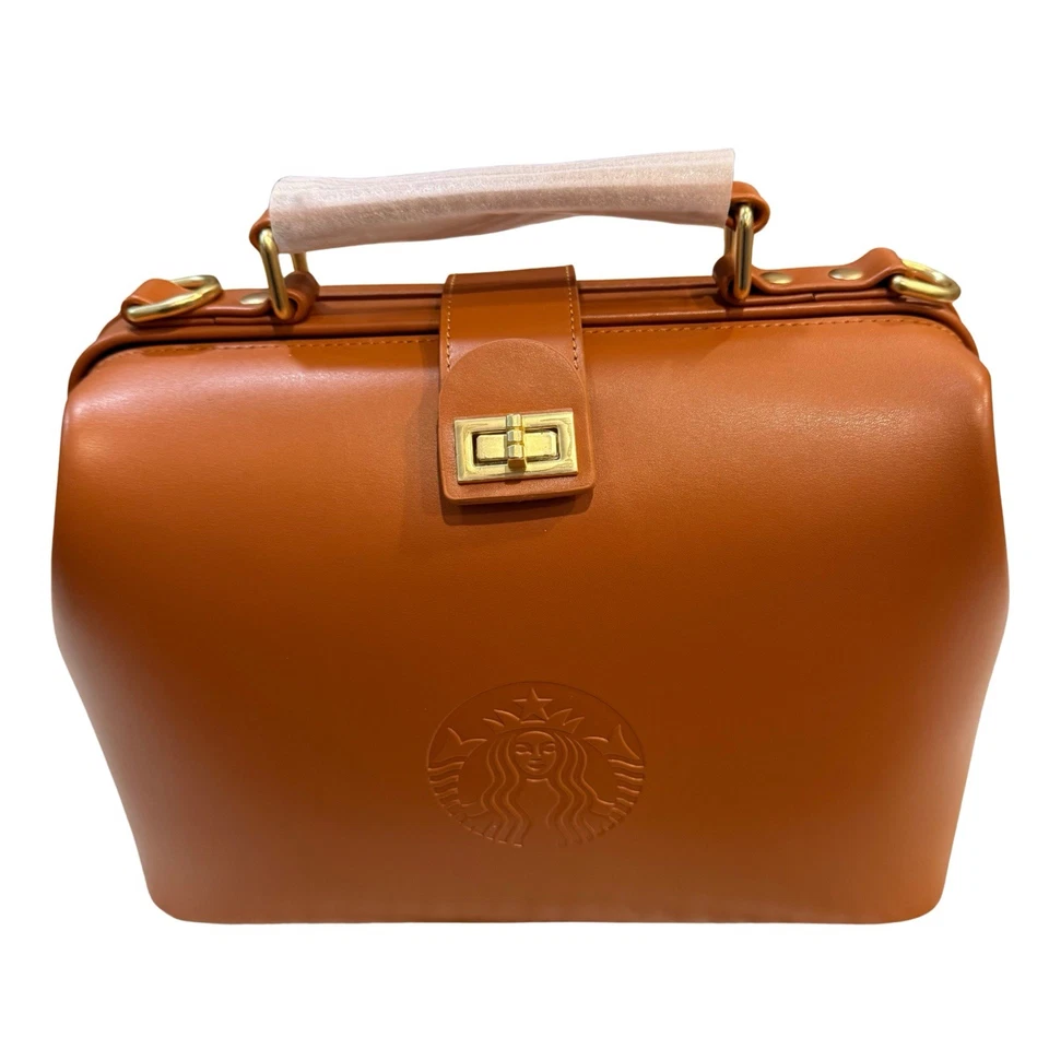Difícil de Encontrar Starbucks Café Japón Exclusivo 2 Vías Cuero Café Doctor Bolso Cartera 2024 NUEVO Foto 1 de 4