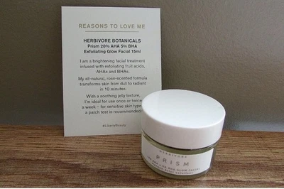 Herbivore Botanicals Prism Glow Facial 20% Aha 5% BHA 7.5ML Lot Of 10 - Image 1 of 4