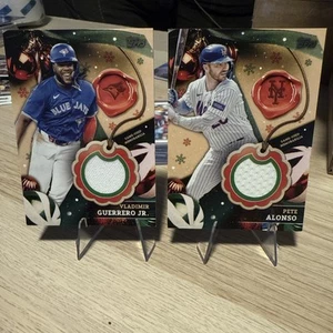 2024 TOPPS HOLIDAY🔥 RELIC CARD LOT🔥🔥🔥VLADIMIR GUERRERO JR & PETE ALONSO - Picture 1 of 7