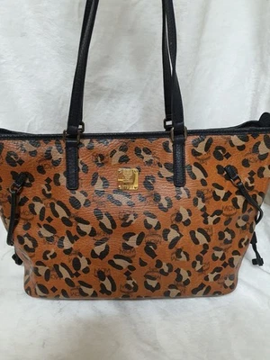 AUTÉNTICO Bolso de Hombro MCM Leopardo Coñac Visetos  Foto 1 de 4