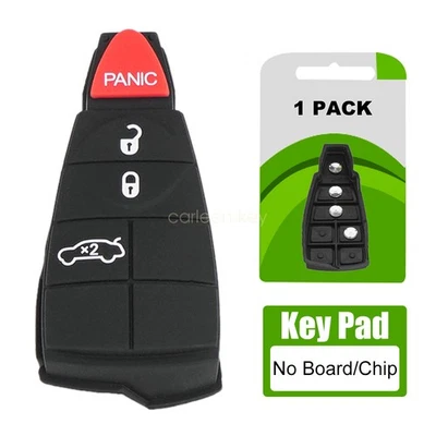 4 Button Rubber Pad Key Fob For 2008- 2010 Dodge Challenger Charger Chrysler 300 - Image 1 of 4