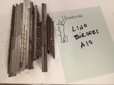 Vintage Linotype Letterpress Type Decorative Borders Flourishes   (Lino A10) - Image 1 of 4