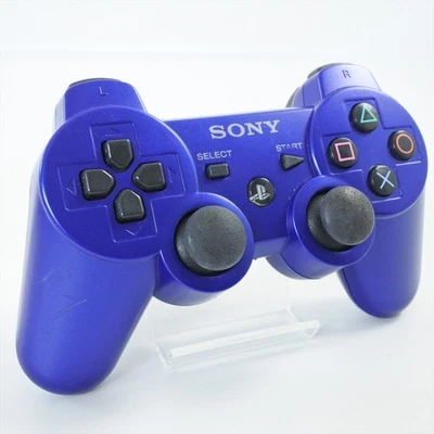 PS3 Controller Metallic Blue NEW BATTERY CECHZC2JA2 DUAL SHOCK3 SIXAXIS SONY 36 - Image 1 of 4