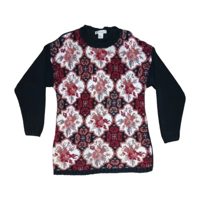 Suéter de punto floral vintage Rachel Max Cottagecore Foto 1 de 3