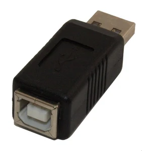 USB A Male/B Female Adapter  Black - Picture 1 of 2