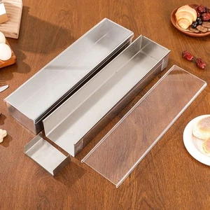Stampo per torte tiramisù acciaio inox fai da te design rimovibile rettangolare professionale - Foto 1 di 8