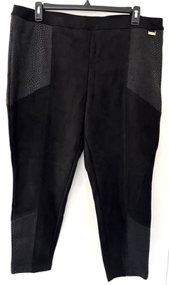 Marc New York Women's 2X Full Control Waistband Faux Suede Leather Legging  $79 - Image 1 of 4