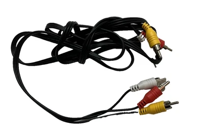 RCA AV Composite Cable 3-Male to 3-Male  - Black, 6 ft  - Image 1 of 4