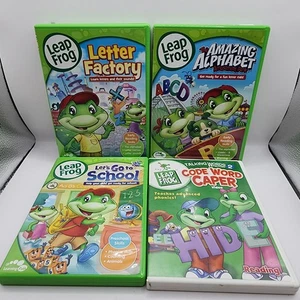 4 LeapFrog Educational DVDs Lot Preschool Early Reading Skills Leap Frog - Picture 1 of 2