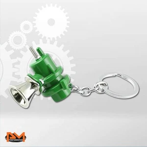 TURBOCHARGER BLOW OFF VALVE BOV STYLE CAR KEYCHAIN ALLOY KEYRING KEY FOB GREEN - Picture 1 of 3