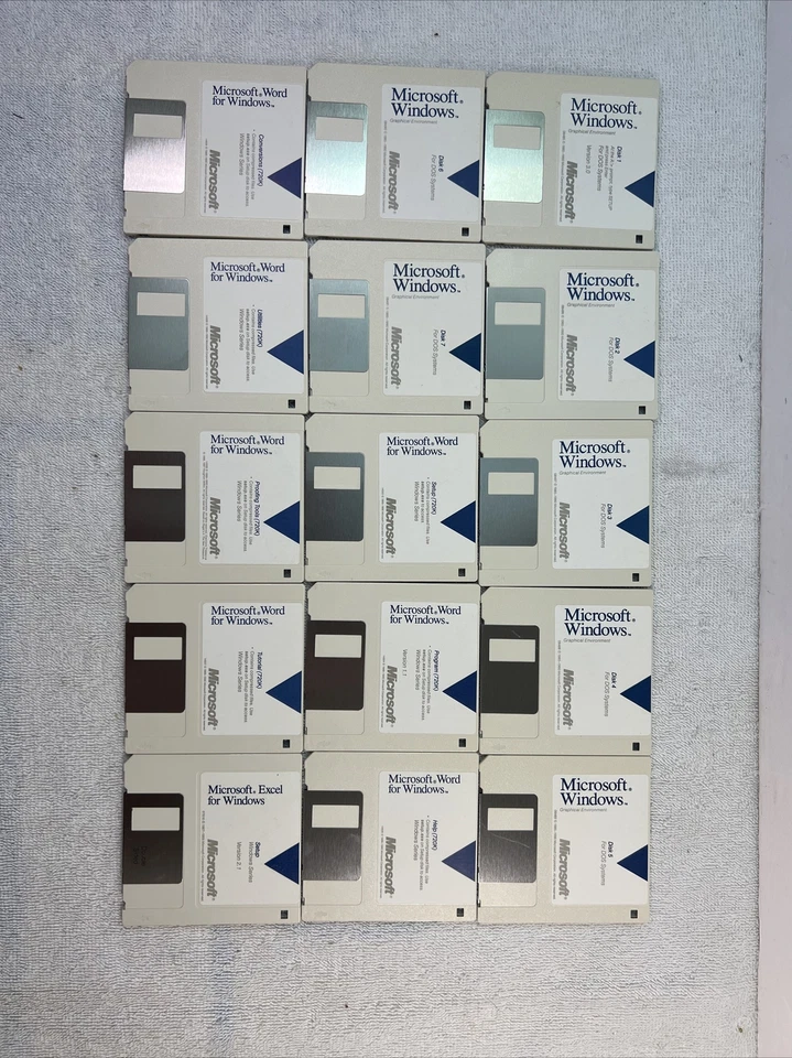 Microsoft Windows For DOS Systems Graphical Environment 3.0 with Word & Excel - Image 1 of 3