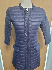 New BOMBOOGIE girls navy long jacket size 16 runs smaller fits 12-14 - Picture 1 of 8