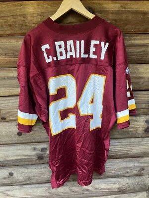 Camiseta de fútbol americano Adidas 2000 Champ Bailey Washington Redskins auténtica de la NFL 48 Foto 1 de 4