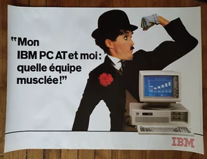 affiche originale - computer - IBM - PS AT - Charlie Chaplin - Picture 1 of 1