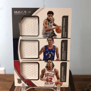 2021 Immaculate Triple Patch Ayo Dosunmu Bones Hyland Cameron Thomas /49 RT-THD - Picture 1 of 7