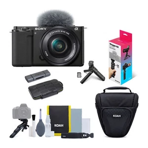 Sony Alpha ZV E10 APS C Black Vlog Camera and Vlogger Accessory Kit Bundle - Picture 1 of 7