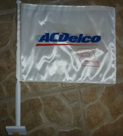 Kevin Harvick #2 AC Delco Nascar Racing Car Window Flag WHITE 15" X 11" NICE ** Cover