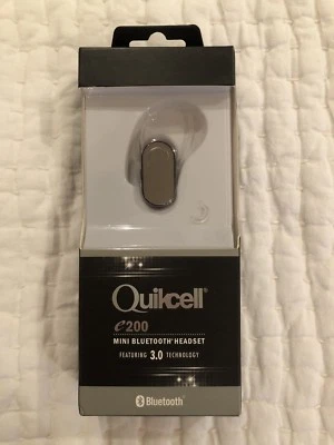 Quickcell E200 Mini Bluetooth Headset - Silver - BRAND NEW IN BOX - Image 1 of 4