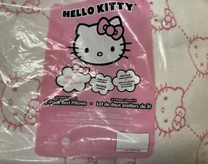 Hello Kitty ultra Soft standard/Queen bed pillows set of 2 pink/white NWT - Picture 1 of 8