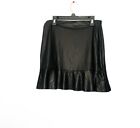 Hot Gal Leather Black Skirt Size Medium
