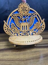 Hand Carved Shelf Seal of the United States Fretwork | Wall mounted