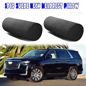 Suede Neck Headrest Pillow Cervical Spine Protect Cushion For Cadillac Escalade - Picture 1 of 11