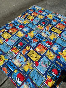 RARE Pokemon Pikachu  Bed Comforter Reversible Pokeball Nintendo Blanket 64 x 80 - Picture 1 of 6