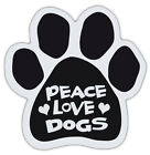 Dog Paw Shaped Magnets: PEACE LOVE DOGS | Dogs, Gifts, Cars, Trucks