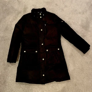 DKNY Girls XL Black Down Puffer Winter Coat 6- Pocket Zip/ Snap Size 16 - Picture 1 of 10