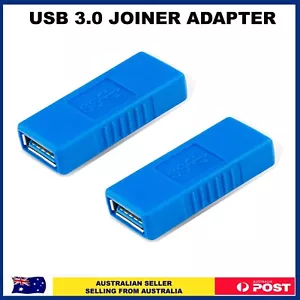 USB 3.0 A Female To Female Coupler Adapter Joiner Converter Cable Connector Plug - Picture 1 of 7
