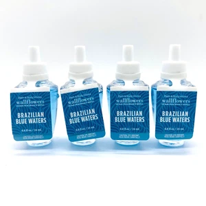 4-Pack Bath & Body Works BRAZILIAN BLUE WATERS Fragrance Wallflowers Refills - Picture 1 of 4