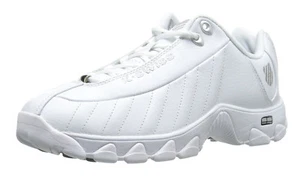 K-Swiss ST329 CMF White, Black, Silver Mens Training Sneakers Shoes 03426-129-M