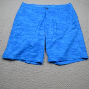 Under Armour Golf Shorts Mens 38 Blue Flat Front Chino Performance - Picture 1 of 10