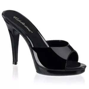 Black Platform Stiletto Mens Crossdresser Sexy High Heels Drag Shoes 11 12 13 14 - Picture 1 of 5