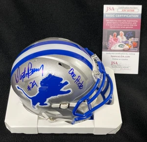 Dexter Bussey Signed & Inscribed One Pride Detroit Lions Mini Helmet JSA COA - Picture 1 of 3