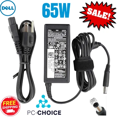 65W Genuine Dell Inspiron 1525 1526 1545 PA-12 AC Adapter Charger Power Cord - Image 1 of 3