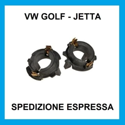 Coppia Adattatori Portalampada H7 Xenon VW JETTA GOLF IV 4 GOLF V 5 TOURAN V1 - Immagine 1 di 3