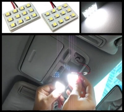 2x 5000k White Map Dome Trunk Interior Lights 12 LED panels for Honda Acura A1 - Image 1 of 4
