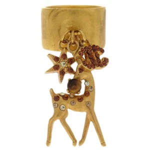 Chanel Ring Gold Rhinestone #53 #13 01A 176638 - Picture 1 of 4