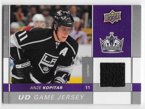 09/10 UPPER DECK SERIES 1 GAME JERSEY Anze Kopitar #GJAK